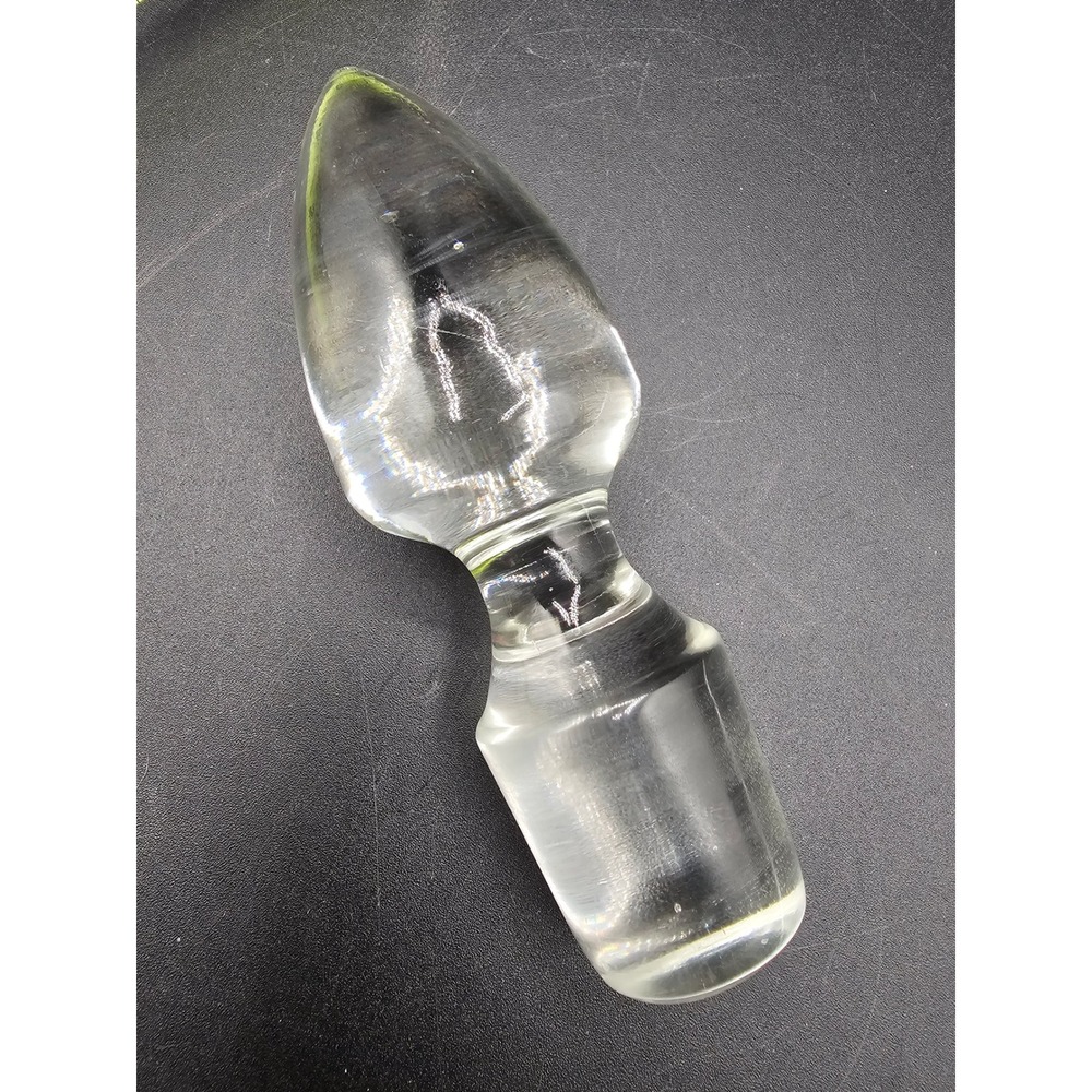 Vintage Clear Glass Decanter Stopper Replacement Tapered Ground Base 5.5 Inch